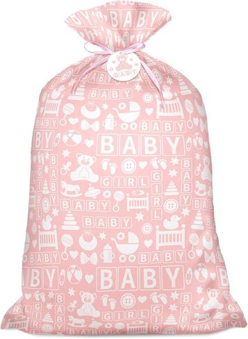 Laidans 56" Extra Large Birthday Plastic Gift Bag, Jumbo Gift Bag Colorful Balloon Design for Girls’ Kids Birthdays Parties or Celebrating in Kuwait