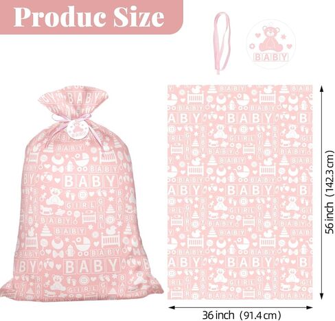 Laidans 56" Extra Large Birthday Plastic Gift Bag, Jumbo Gift Bag Colorful Balloon Design for Girls’ Kids Birthdays Parties or Celebrating in Kuwait