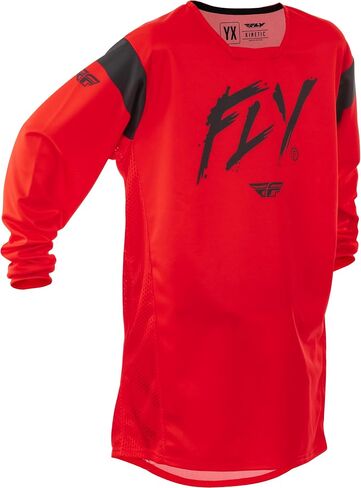 Fly Racing 2024 Youth Kinetic Prix Jersey Red/Grey/White Youth X-Large; 377-422YXL in Saudi Arabia