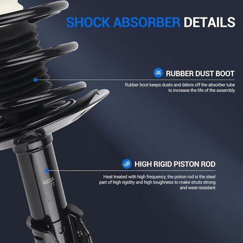 Autoround pair 171661 Front Complete Shock Absorber Assembly Compatible with Chevy Impala 2000-2005/ Monte Carlo 00-07, Buick Regal 97-04/LaCrosse 05-09/Century 97-05, Pontiac Grand Prix 97-03 in Saudi Arabia