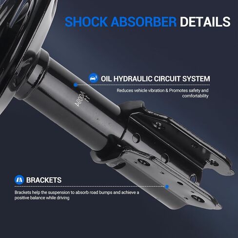 Autoround pair 171661 Front Complete Shock Absorber Assembly Compatible with Chevy Impala 2000-2005/ Monte Carlo 00-07, Buick Regal 97-04/LaCrosse 05-09/Century 97-05, Pontiac Grand Prix 97-03 in Saudi Arabia