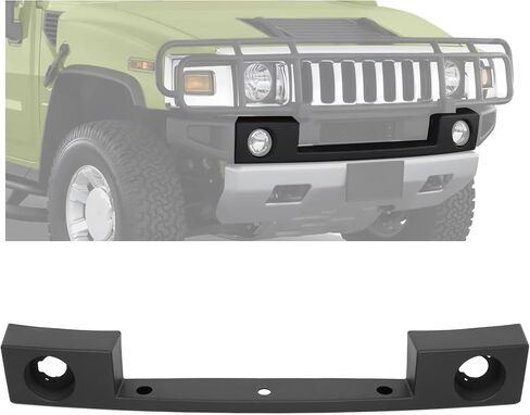 KUAFU Front Bumper Center Compatible with 2003-2009 Hummer H2 19120987 HU1000103 Assembly Black PP Plastic Bumper Cover Replacement in Saudi Arabia