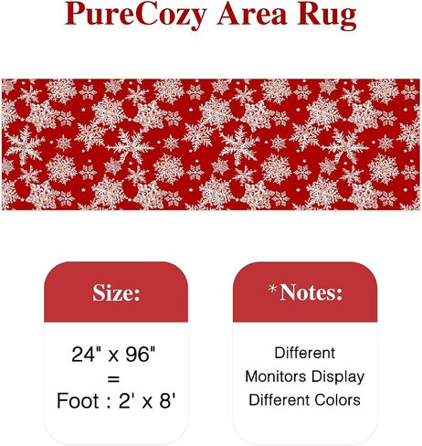 Red Runner Rug 2x8 Christmas Hallway Carpet Snowflake Washable Bedroom Carpet Xmas Holiday Decor Non Slip Kitchen Mat Indoor Accent Rug Decorative Dining Room Laundry Room Living Room in Kuwait