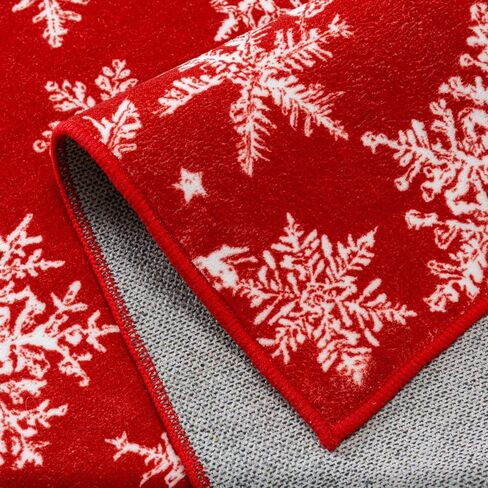 Red Runner Rug 2x8 Christmas Hallway Carpet Snowflake Washable Bedroom Carpet Xmas Holiday Decor Non Slip Kitchen Mat Indoor Accent Rug Decorative Dining Room Laundry Room Living Room in Kuwait