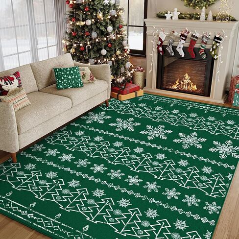 Red Runner Rug 2x8 Christmas Hallway Carpet Snowflake Washable Bedroom Carpet Xmas Holiday Decor Non Slip Kitchen Mat Indoor Accent Rug Decorative Dining Room Laundry Room Living Room in Kuwait