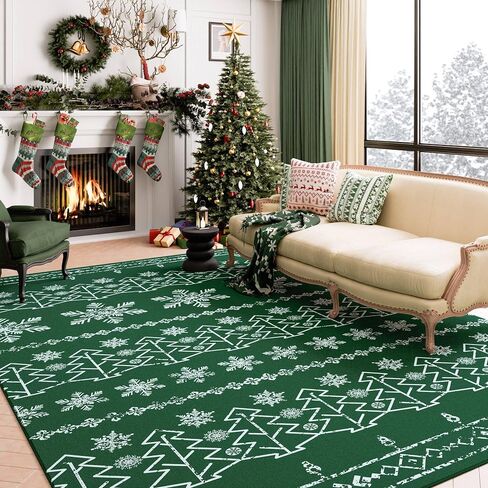 Red Runner Rug 2x8 Christmas Hallway Carpet Snowflake Washable Bedroom Carpet Xmas Holiday Decor Non Slip Kitchen Mat Indoor Accent Rug Decorative Dining Room Laundry Room Living Room in Kuwait