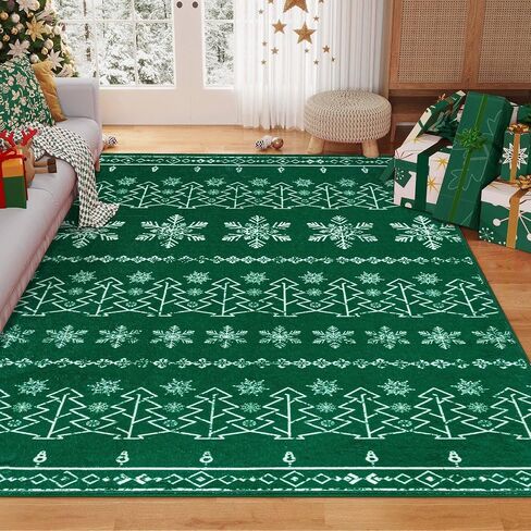 Red Runner Rug 2x8 Christmas Hallway Carpet Snowflake Washable Bedroom Carpet Xmas Holiday Decor Non Slip Kitchen Mat Indoor Accent Rug Decorative Dining Room Laundry Room Living Room in Kuwait