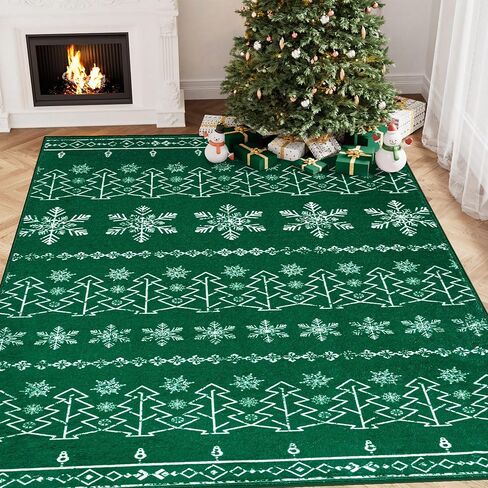 Red Runner Rug 2x8 Christmas Hallway Carpet Snowflake Washable Bedroom Carpet Xmas Holiday Decor Non Slip Kitchen Mat Indoor Accent Rug Decorative Dining Room Laundry Room Living Room in Kuwait