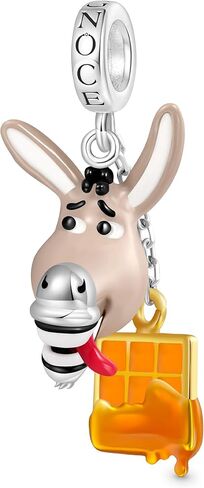 GNOCE Shrek Donkey Waffles Pendant Dangle Charm Bracelet for Women, S925 Sterling Silver Dangle Charms for Women Wife, Valentine‘s Day, Mother’s Day Jewelry in Saudi Arabia