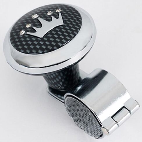 مقبض قوة السيارة العالمي للسيارة القيادة المقبض الدوار Chrome ، ABS Finish Suicide Knob Booster Ball لمعظم السيارات ، مقبض المقود Universal Fit Non-Slip in Saudi Arabia