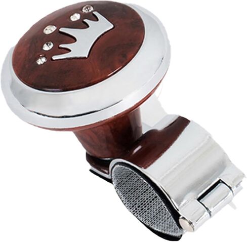 مقبض قوة السيارة العالمي للسيارة القيادة المقبض الدوار Chrome ، ABS Finish Suicide Knob Booster Ball لمعظم السيارات ، مقبض المقود Universal Fit Non-Slip in Saudi Arabia