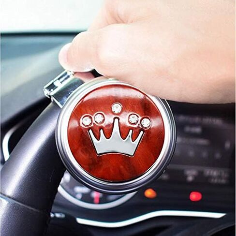 مقبض قوة السيارة العالمي للسيارة القيادة المقبض الدوار Chrome ، ABS Finish Suicide Knob Booster Ball لمعظم السيارات ، مقبض المقود Universal Fit Non-Slip in Saudi Arabia