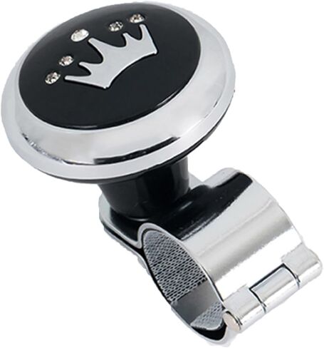 مقبض قوة السيارة العالمي للسيارة القيادة المقبض الدوار Chrome ، ABS Finish Suicide Knob Booster Ball لمعظم السيارات ، مقبض المقود Universal Fit Non-Slip in Saudi Arabia