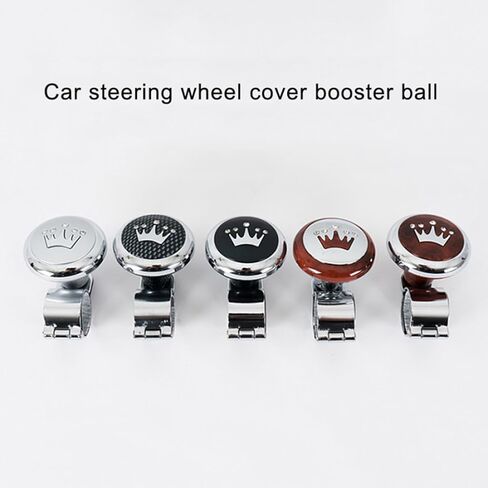 مقبض قوة السيارة العالمي للسيارة القيادة المقبض الدوار Chrome ، ABS Finish Suicide Knob Booster Ball لمعظم السيارات ، مقبض المقود Universal Fit Non-Slip in Saudi Arabia