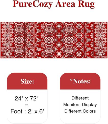 Red Runner Brug 2x8 عيد الميلاد ممر السجاد الثلج الثلجي قابلة للغسل سجاد عيد الميلاد ديكور العطلات in Kuwait