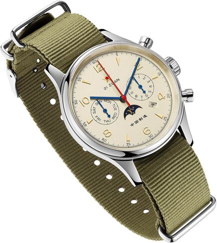 Men's Classic Automatic Mechanical Wristwatch ST1654 Movement 24H-Hour Display Air Force Pilot Calendar Mens Watches in Saudi Arabia
