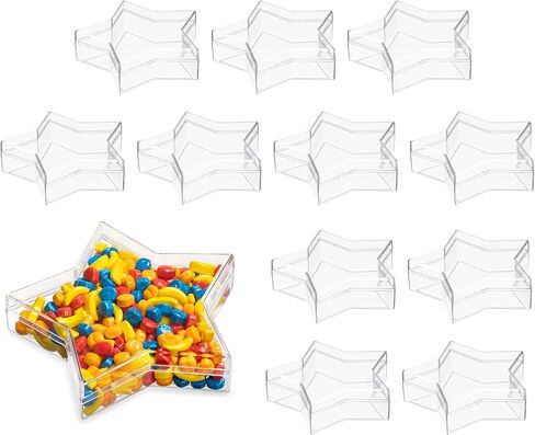 Hammont Acrylic Storage Joxes - سماع حاويات هدايا الحلوى - منظم ملحق الشعر - حاوية عرض بلاستيكية صغيرة | 4.2 "x4.1" x1.3 "(12 حزمة) in Saudi Arabia