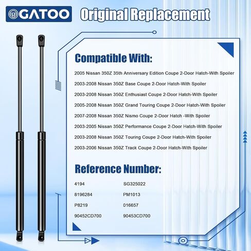 Rear Hatch Shocks Struts Lift Gate Supports Tailgate Gas Spring Compatible with 350Z 2003 2004 2005 2006 2007 2008, Replace SG325022 4194(2 Pcs Set) in Saudi Arabia