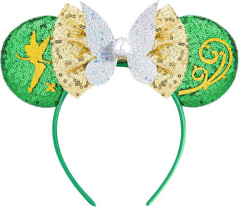 Tiana Mouse Ears, Princess Tiana Mouse Ears Headband For Women Girls Boys Adult, Birthday Mouse Ears For Birthday Cosplay Party Decorations Hair Accessories Rose Gold in Saudi Arabia