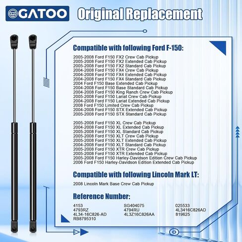 Front Hood Lift Supports Gas Spring Shock Strut Props Compatible with F-150 F150 2004 2005 2006 2007 2008, Lincoln Mark LT 08, Replace 4153 SG404075 025533(2 Pcs Set) in Saudi Arabia
