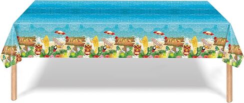 MaitianGuyou 3 Pack Pool Party Tablecloth Beach Theme Supplies Summer Swimming Pool Plastic Waterproof Table Cover for Hawaii,Summer, Beach Party Decor 51x86 Inch in Kuwait