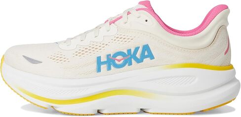 Hoka Men's Bondi 8 Sneaker, Stardust/Lettuce, 9 in Saudi Arabia