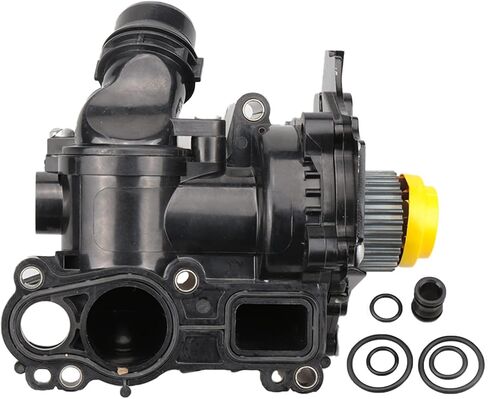 01107 Water Pump w/Back Plate Housing & Thermostat for [2.0 Turbo, 1984cc 121cu], 2009-2018 TT A3 A4 A5 A6 Q3 Q5 (Quattro/Allroad), Jetta Passat CC Eos for Tiguan (Limited) in Saudi Arabia