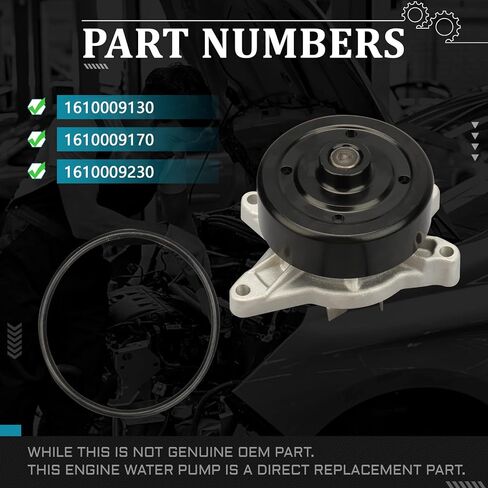 Irontek Engine Water Pump 1610009130 Fit for Chevrolet 1998-2002 Prizm ، for Pontiac 2003-2008 Vibe ، for Toyota (2000-2005 Celica/ 1998-2008 Corolla) # 1610009170 1610009230 1610029095 in Saudi Arabia