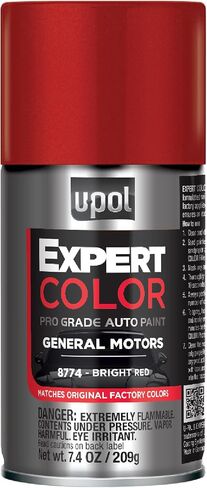 لون خبير U-Pol ، لـ General Motors 8774 ، طلاء رذاذ السيارات ، الصف الاحترافي ، سهل الاستخدام ، أحمر مشرق in Saudi Arabia