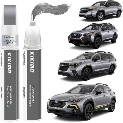 KIKIMO for Subaru Touch Up Paint(Crystal Black Silica(D4S)), Car Paint Repair Kit for Subaru, 2 In 1 Scratches Repair with Pen Tip and Brush, Color-Matched for Quick & Easy Fix in Kuwait