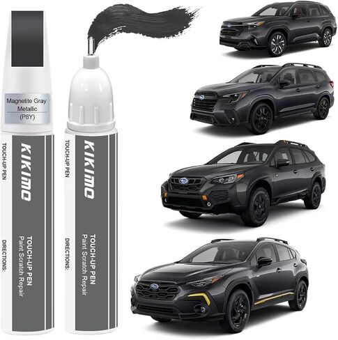 KIKIMO for Subaru Touch Up Paint(Crystal Black Silica(D4S)), Car Paint Repair Kit for Subaru, 2 In 1 Scratches Repair with Pen Tip and Brush, Color-Matched for Quick & Easy Fix in Kuwait