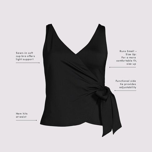 Lands 'End Women's D-Cup Side Tankini Top Tankini in Kuwait