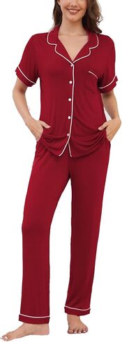 نساء Pajama مجموعة ناعمة PJS Sleeve Sleeve Short in Kuwait
