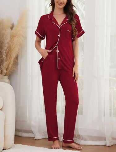 نساء Pajama مجموعة ناعمة PJS Sleeve Sleeve Short in Kuwait