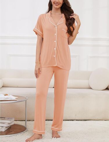 نساء Pajama مجموعة ناعمة PJS Sleeve Sleeve Short in Kuwait