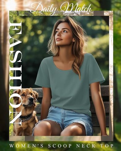 Neer 3 Pack Women's Scoop Neck Sleeve Tops Lourd Lourd Fit Basic Thrats Tirts Lounge Lounge Tees Summer in Saudi Arabia