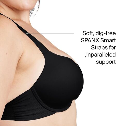 SPANX Bra-Llelujah حمالة صدر بظهر Racerback مبطنة بشكل خفيف - حمالة صدر مريحة بتغطية كاملة - حمالة صدر تي شيرت للاستخدام اليومي - حمالة صدر بإغلاق أمامي in Kuwait