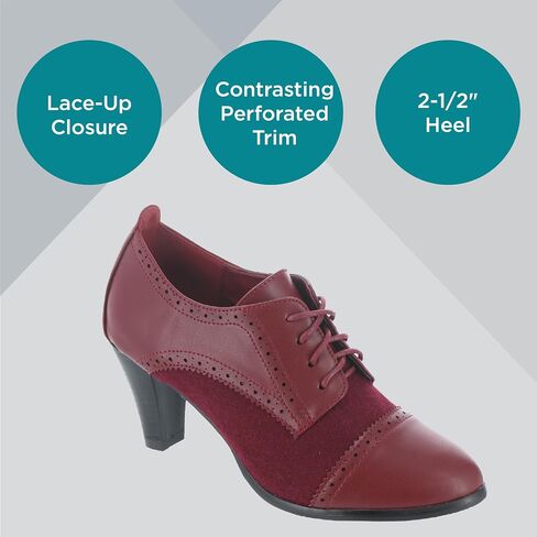 Masseys Women's Olive Lace-Up Tailored Dress Pump in Saudi Arabia