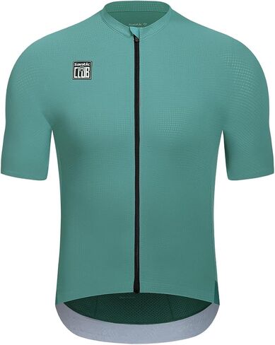 Santic Men's Cycling Jersey Short Sleeve Tops Pro Road Bike Shirt Full Zipper UPF 50+ Bicycle Jersey with Pockets in Saudi Arabia