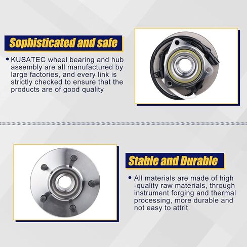 KUSATEC 515029 Front Wheel Bearing Hub Assembly 2-Pack for Ford F-150 2000 2001 2002 2003 2004/ Heritage 2004, 5 Lug Bolts w/ABS in Saudi Arabia