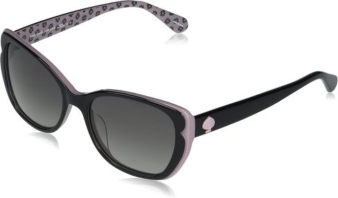 Kate Spade New York Men's Augusta/G/S Polarized Square Sunglasses, Black Pink/Wj Gray Sf Pz, 54/17/140 in Saudi Arabia