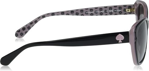 Kate Spade New York Men's Augusta/G/S Polarized Square Sunglasses, Black Pink/Wj Gray Sf Pz, 54/17/140 in Saudi Arabia