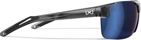 Wiley X WX Prime Sunglasses Safety Glasses for Men Shatterproof UV Eye Protection for Combat and Shooting Captivate Polarized Blue Mirror Lenses Gloss Crystal Grey Frames in Saudi Arabia