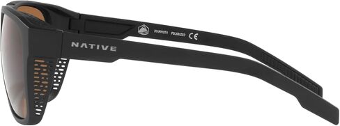 Native Man Sunglasses Matte Black Frame, Brown Lenses, 57MM in Kuwait