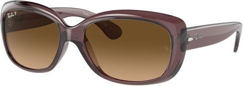 Ray-Ban RB4101 حزمة النظارات الشمسية: RB 4101 Jackie Ohh 6593M2 Jackie Ohh BR الظلام الشفاف ومقود السيليكون المضاد للانزلاق العالمي in Saudi Arabia