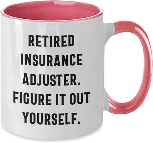 Insurance Adjuster Funny Gifts from Men to Friends, Two Tone Coffee Mug with Retired Insurance Adjuster Quote 'Figure It Out Yourself' for Christmas in Kuwait