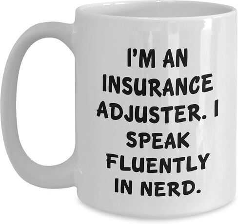 Funny Insurance Adjuster Gifts for Men, White Coffee Mug, Christmas Quote in Saudi Arabia