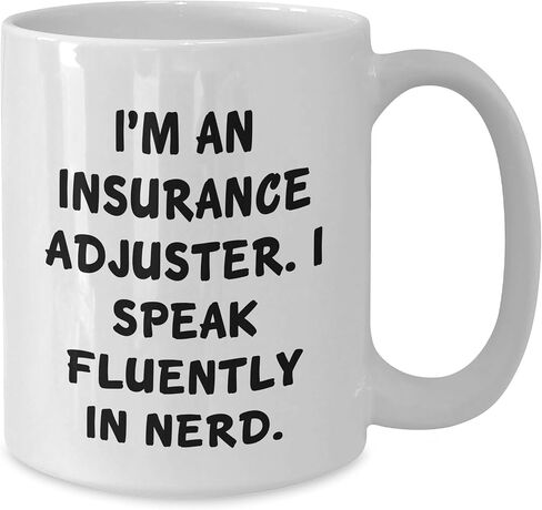 Funny Insurance Adjuster Gifts for Men, White Coffee Mug, Christmas Quote in Saudi Arabia