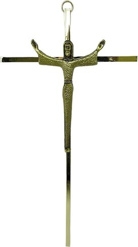 Needzo Catholic Home Decor, Gold Tone Risen Christ Crucifix Wall Hanging Decoration, House Warming Gift, 10 Inches in Saudi Arabia