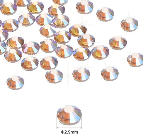 Meccanixity 2880 PCS Hotfix Rhinestones Flatback Crystal Glass Gems Rhinestones for Crafts Comply Diy Decoration (SS10 2.9mm ، اللون الأزرق البحري) in Kuwait